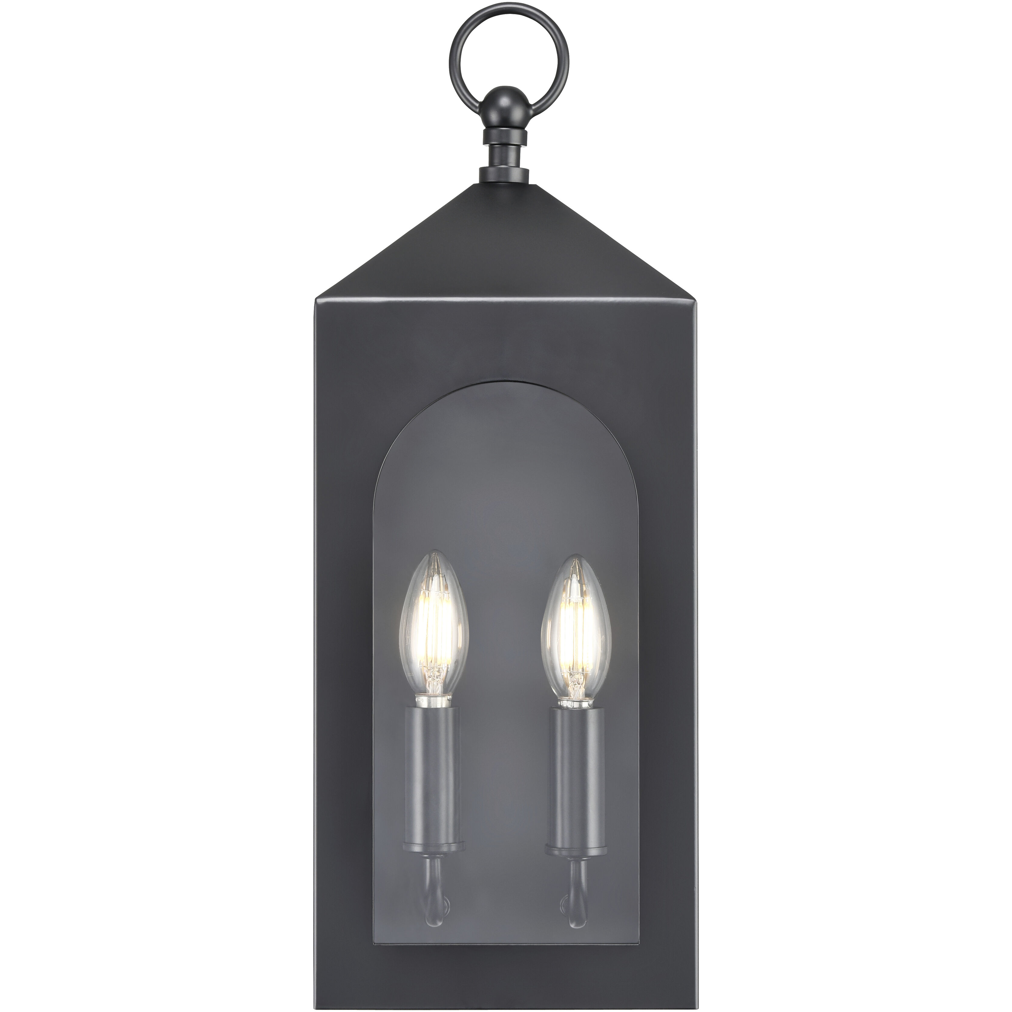 Bratton 2 Light 19 inch Powder Coated Black Outdoor Wall Sconce
